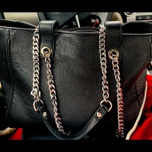 Viola Castellani Black Leather Studded Bag